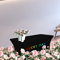 Housse de table en polyester personnalisable 4ft 6ft 8ft pour diverses occasions Impression numérique haute définition Durable Résistante à la décoloration