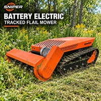 Tondeuse à gazon électrique RC, débroussailleuse à fléaux 1000 mm, machine de fauchage agricole sur chenilles alimentée par batterie