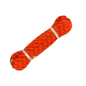 حبل مضفَّر حاصل على شهادة اللجنة الأوروبية CE UIAA حبل تسلق برتقالي اللون EN1891 بحجم 10.5 ملم من الحبل الثابت النايلوني