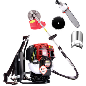 Tondeuse à gazon à essence avec moteur 4 temps pour usage domestique et agricole, dotée des fonctions de déchaumage et d'élagage d'arbres, couteau à palmiers - Product Image 2