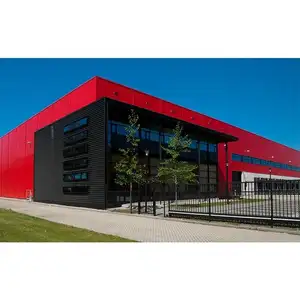 Cheap modern building material 6ft 8ft black galva storage buildings warehouse steel garage kits prefabricated