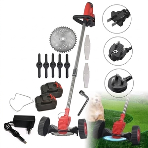 Débroussailleuse sans fil 21V, outils sans fil, coupe-herbe <span class=keywords><strong>à</strong></span> batterie, poignée télescopique, lame en acier, kit de débroussailleuse de jardin OEM - Product Image 4