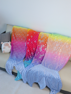 <span class=keywords><strong>Couverture</strong></span> en flanelle douce pour fille quatre saisons Sac de couchage <span class=keywords><strong>petite</strong></span> sirène <span class=keywords><strong>Couverture</strong></span> sirène tricotée de dessin animé portable - Product Image 6