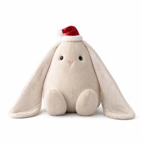 Conejo de Peluche Navideño de Orejas Largas con Gorro de Santa, Peluche Suave para Venta al por Mayor y Regalos