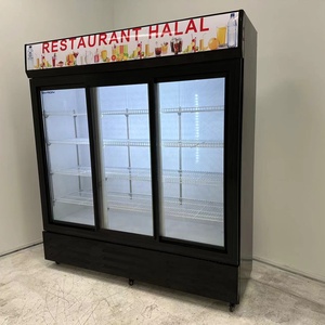 Tủ lạnh trưng bày hàng hóa thẳng đứng với nhãn dán tùy chỉnh bên trong tủ lạnh thương mại LED cho tủ lạnh cửa hàng - Product Image 6