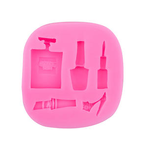 Molde de silicona para decoración de tartas y fondant con formas irregulares: lápiz labial, lápiz de cejas, perfume, esmalte de uñas, tacones altos y gráficos DIY - Product Image 4