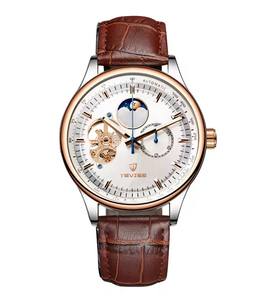 Reloj Automático de Lujo TEVISE 9827 para Hombre, Diseño Clásico de Vestir para Negocios, Correa de Cuero, Fecha, Reloj Mecánico, OEM, ODM, Personalizado - Product Image 6