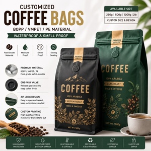 Customized Wholesale Food Grade Stand up <b>Zip</b> Lock Coffee <b>Bags</b> with BOPP/VMPET/PE Material Waterproof & Smell Proof Custom Logo - Product Image 1