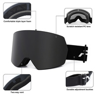 Masque de ski polarisé anti-buée avec lentille OTG, lunettes de snowboard, protection UV400, lunettes de ski, lunettes de sport de neige, lunettes de sécurité, logo personnalisé