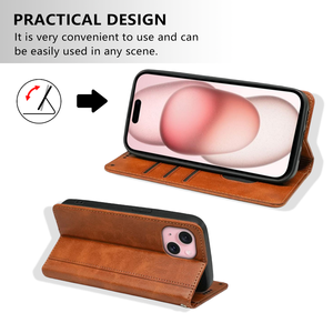 Funda abatible con monedero magnético, fundas de cuero PU para <span class=keywords><strong>iPhone</strong></span> 14 <span class=keywords><strong>12</strong></span> 13, tarjetero, funda para teléfono móvil para <span class=keywords><strong>iPhone</strong></span> 15 Plus 16 Pro Max - Product Image 3