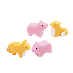 Nuevas y lindas figuras de animales de <span class=keywords><strong>cerdito</strong></span> y dinosaurio cuadradas de KI Yuewu, accesorios decorativos DIY, pequeños adornos de escritorio. - Product Image 2