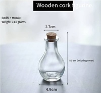 En stock Mini pots en verre transparent de 50 ml avec couvercle en liège Contenant en verre unique pour bonbons Stockage de safran 5g Bouteilles à vœux Bouchon en plastique