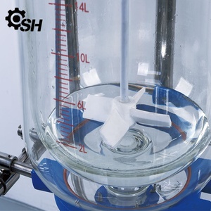 Reattore in vetro a doppia camicia di alta qualità 50 100 500 litri 30 100 L 10l 20l 30l 50l 100l 200l 400l vendita calda chimica del recipiente - Product Image 2
