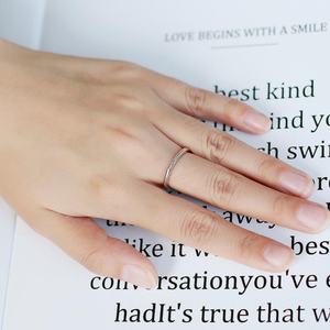 Anillo de plata de ley apilable minimalista de alta calidad, anillo liso S925, banda de eternidad para <span class=keywords><strong>parejas</strong></span>, <span class=keywords><strong>amigos</strong></span> <span class=keywords><strong>y</strong></span> niñas - Product Image 4