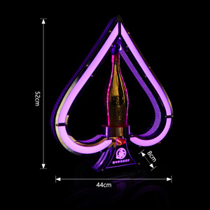 Support à <span class=keywords><strong>vin</strong></span> en acier inoxydable lumineux, style rétro noir pêche, accessoires de service KTV, présentoir haut de gamme pour le roi - Product Image 6