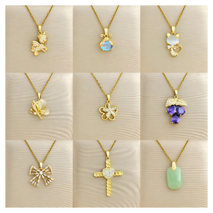 Collana con <span class=keywords><strong>Ciondolo</strong></span> in Ottone Jeutelis, Catena in Acciaio Inossidabile e Pietra di Zirconia - Scelta Top per Regali da Donna - Product Image 3