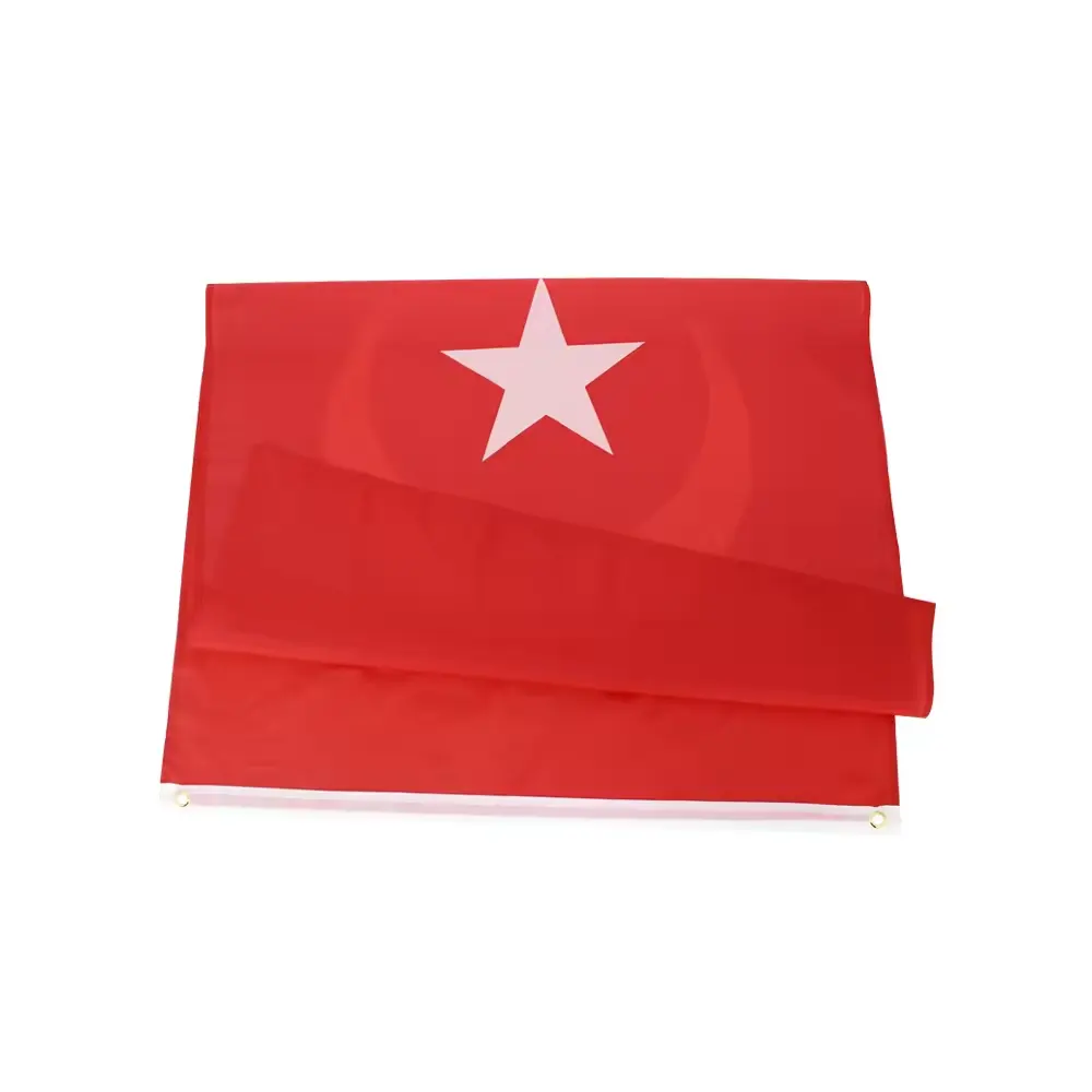 Bandeiras personalizadas por atacado de novos produtos 3x5 pés com logotipo impresso bandeiras promocionais bandeiras turcas