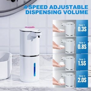 Distributeur automatique de savon rechargeable de 350 ml pour salle de bain d'hôtel et distributeur de savon liquide mural - Product Image 2