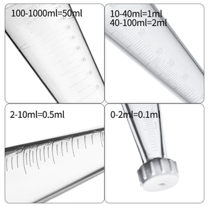 Cono de Sedimentación Imhoff de Plástico de 1000 ml para Uso en <span class=keywords><strong>Laboratorio</strong></span> Científico, Tubo Imhoff / Cono Imhoff con Soporte - Product Image 2
