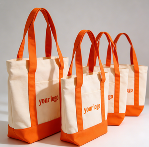 Sac fourre-tout en toile de coton réutilisable de haute qualité, écologique, avec logo personnalisé, promotionnel, épais, avec poche - Product Image 1