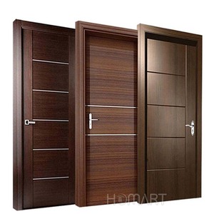 Modern iç tasarım otel evi banyo uygulaması için döner kapılar su geçirmez MDF katı ahşap kaplama fiberglas ekran - Product Image 1