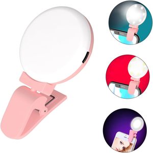 Mini Lámpara LED Redonda USB para Teléfono Móvil, Carga USB, Portátil, Luz de Belleza para Selfies, Luz de Relleno - Product Image 3