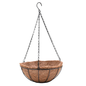 Macetas Colgantes <span class=keywords><strong>de</strong></span> Alambre Metálico con Revestimiento <span class=keywords><strong>de</strong></span> Fibra <span class=keywords><strong>de</strong></span> Coco para Plantas y Flores, para Interiores, Hogar y Barandillas <span class=keywords><strong>de</strong></span> Jardín, en Oferta - Product Image 1