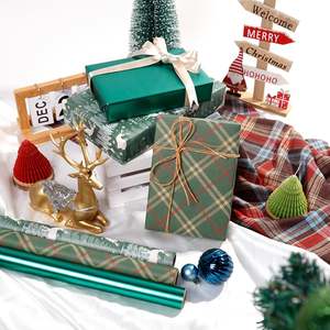 Wholesale 80g <b>Christmas</b> Disposable Coated Kraft <b>Paper</b> Tissue 43*300cm <b>Luxury</b> Custom Gift <b>Wrapping</b> <b>Paper</b> Roll - Product Image 6