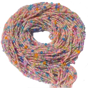 Colori del gelato estivo bella colorata regolabile cravatta sfusa su perline in vita cordoncino di cotone catena del ventre gioielli per il corpo per le donne - Product Image 4