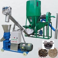 Ligne de production de machines d'alimentation pour volailles à haute productivité avec broyeur-mélangeur, granulométrie 2mm-12mm, capacité 500-600kg/h