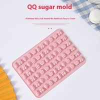 QQ modelo de azúcar molde de oso de silicona Chocolate queso suave caramelo pudín DIY hecho a mano lindo caramelo moldes conjunto uso de alimentos bolsa empaquetada