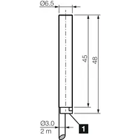 Sensor proximity induktif DCC6.5M03POLK dengan ukuran ulir sangat tinggi, jarak operasi sangat jauh, dan proteksi IP 67