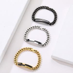 Pulsera Cubana de Acero Inoxidable con Baño de Oro PVD, Resistente al Agua y al Deslustre, Personalizada al por Mayor - Product Image 4