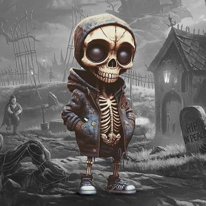 Figuras de Esqueletos Personalizadas, Adornos Creativos y Únicos de Muñecos Esqueleto con Chaqueta, Estatua de Calavera Simple para Casa Embrujada - Product Image 2