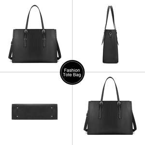 Bolso Tote para Portátil de Diseño Vintage, Elegante y Chic, para <span class=keywords><strong>Mujer</strong></span>, Impermeable, de Cuero Genuino, para Oficina, Estilo Ejecutivo, Venta al Por Mayor - Product Image 2