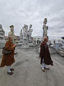 Estatuas de Buda de Gran Tamaño de Granito Gris para Jardín en Venta, Estatua de <span class=keywords><strong>Kwan</strong></span> Yin - Product Image 5
