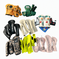 Housse de tête de club de golf en cuir PU premium personnalisée pour driver et bois