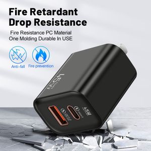45W Quick Gan <b>USB</b> Type c Us <b>Plug</b> Super Fast Charging <b>Wall</b> Chargers for Laptop for Phones - Product Image 6
