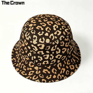 Sombrero de Pescador con Estampado de Leopardo y Logotipo Personalizado, Casual, para Ciclismo, Transpirable, con Malla de Ventilación, Visera Ancha de Lona, Protección Solar - Product Image 3