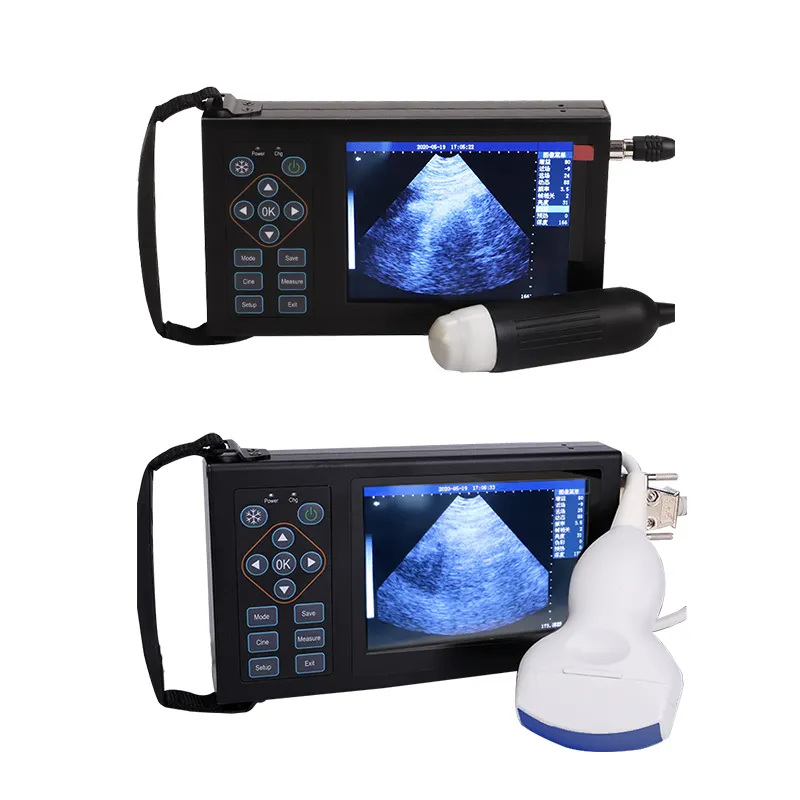 A10handle digital B-ultrasound machine portable LCD 5.6 screen for animals cat dog sheep pig convex probe veterinary Instrument