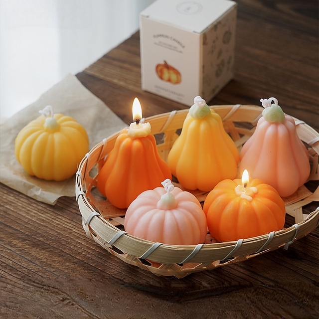 Halloween Candles Pumpkin Shaped Fragrance Atmosphere Gift Handmade Simulation Candle Premium Aromatherapy Candle