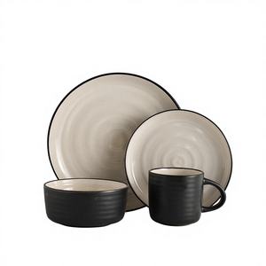 Modern Elegant Eco-Friendly Ceramic Porcelain <b>Plates</b> BPA Free Microwave Safe Food Grade LOMATO LM-CCCP for Home Hotel Use - Product Image 1