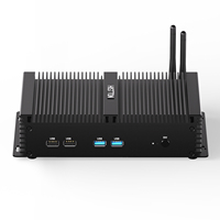 PC Industrial Integrado Sin Ventilador I7-8550U 6xRS232 DB9 COM 2x2.5G LAN 2xDDR4 64GB RAM 6xUSB Compatible con Win10/11/Linux Server