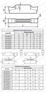 Mggn300/mggn250/mggn200 PVD tráng CNC Carbide cắt chèn cho rãnh biến công cụ gang thép không gỉ ứng dụng - Product Image 6