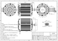 Moteur central SIAECOSYS New QS D155A-70 10KW 48V-96V à aimants permanents à balais (PMSM) avec protection étanche IP67, vitesse de 120 km/h pour moto électrique