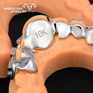 Nouveau produit : <span class=keywords><strong>Grillz</strong></span> personnalisés de style bracelet, coupe rectangulaire, avec moissanite couleur D VVS, bijoux dentaires pour femme, pour personnalisation DIY - Product Image 5