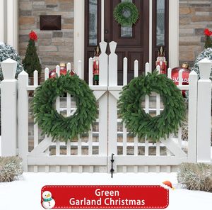 High Quality 60CM Artificial PVC <b>Christmas</b> Wreaths for Door Decorations Eco-Friendly & Fireproof Indoor Home Decor - Product Image 2