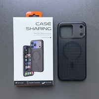 Coque de téléphone en PC+TPU à motif pois, aimant puissant 3000Gs, finition mate semi-transparente pour iPhone Samsung