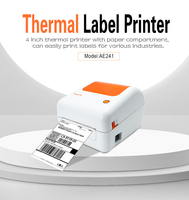 Printer Label Barcode Thermal Desktop 4x6 110mm Tanpa Tinta, Resolusi 203dpi untuk Pengiriman & Penggunaan A6