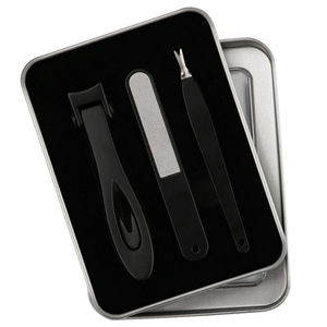 Stainless Steel Nail Clippers Set With <b>File</b> And Cuticle Pusher Portable Manicure Tools For Adults In Case - Product Image 5